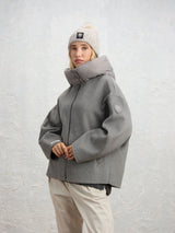 Kabát dámský Frederika – GREY MELANGE