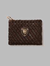 Peněženka dámská pletená MOP – DARK BROWN